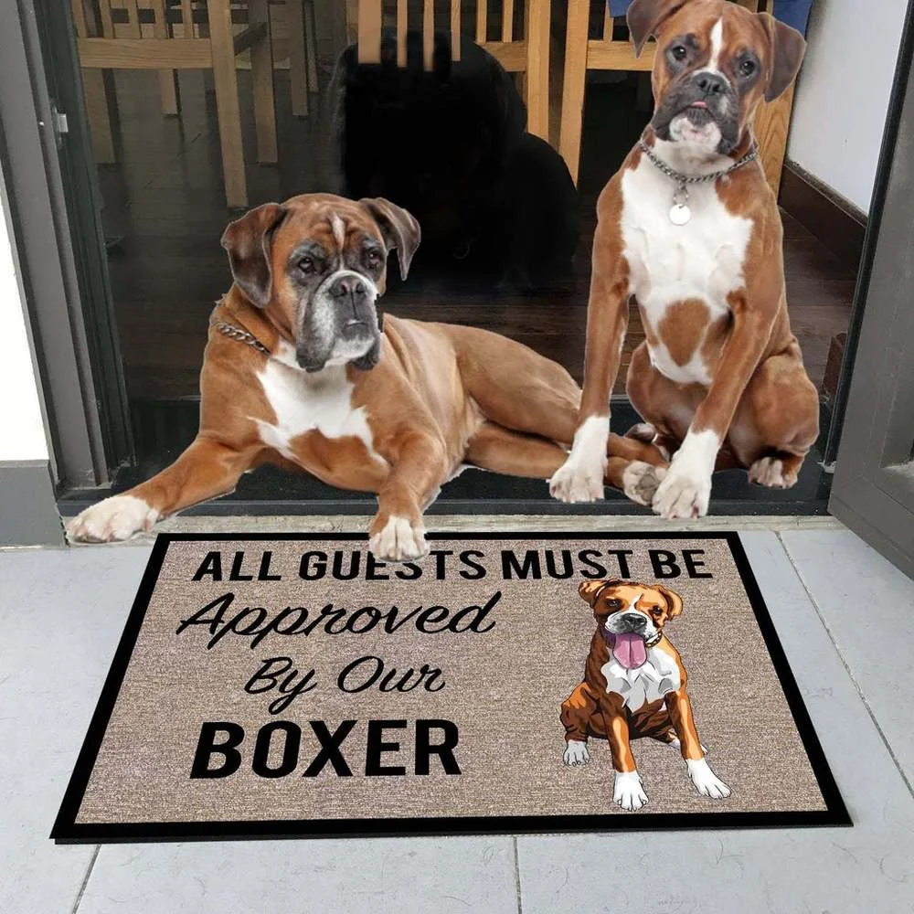 CLOOCL All Guests Must Be Approved By Our Great Dane Doormat 3D Newest Absorbent Non-slip Pet Dog Carpet Door Mat Drop Shipping