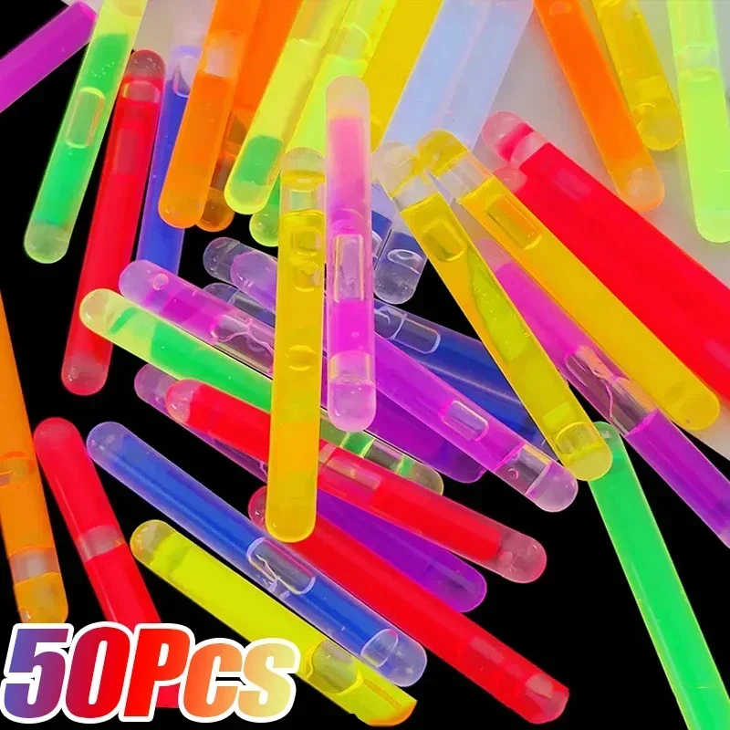 50/10Pcs Multicolor Glowing Sticks Colorful Light Stick Chemical Fluorescence Sticks for Wedding Decoration Party Clubs Supplies