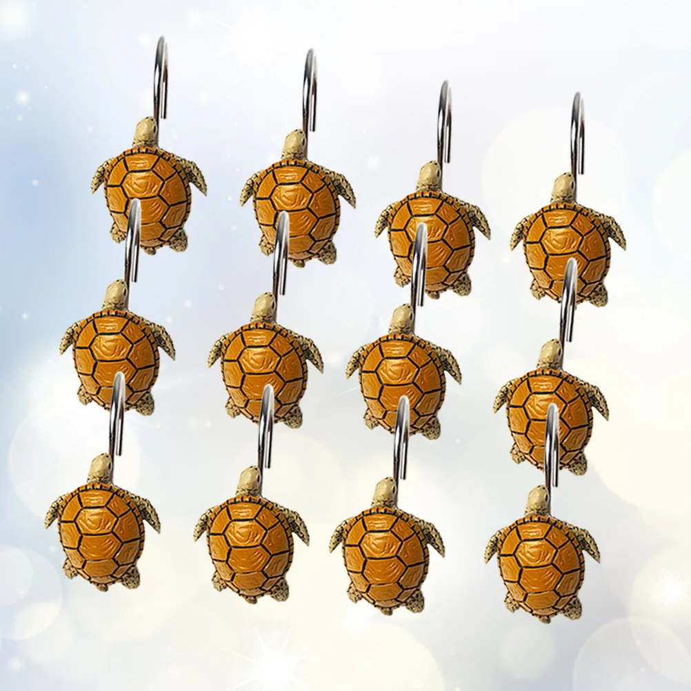 12 قطعة السنانير الإبداعية الراتنج السلاحف على شكل الثقيلة متعددة الوظائف المطبخ خزانة غرفة النوم مانع االصدأ تصميم توفير المساحة #2