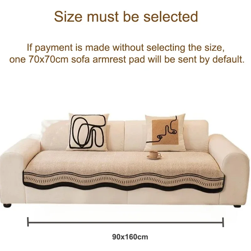Thickened Chenille Herringbone Sofa Cover Non-Slip Anti-Fouling Wear-Resistant Couch Cushion Modern Home Living Room Sofa Mat