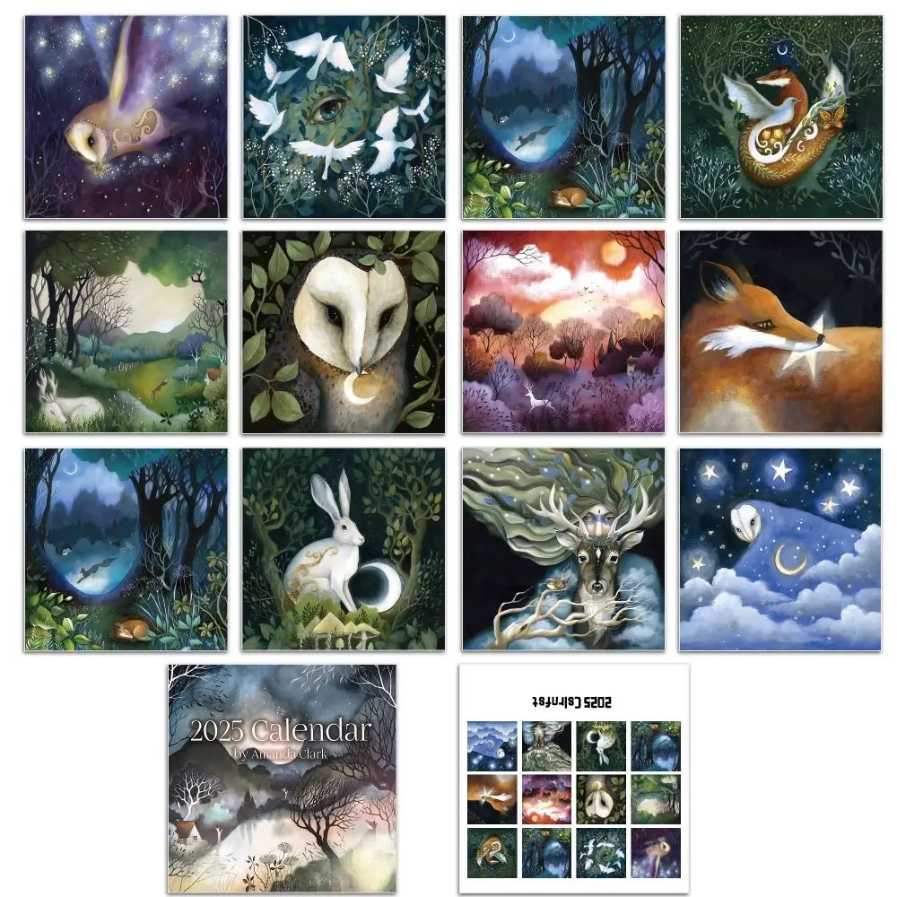 

Daily Weekly Monthly Planner 2025 Calendar Forest Fairy Tale Paper Wall Calendar Hangable Home Ornaments