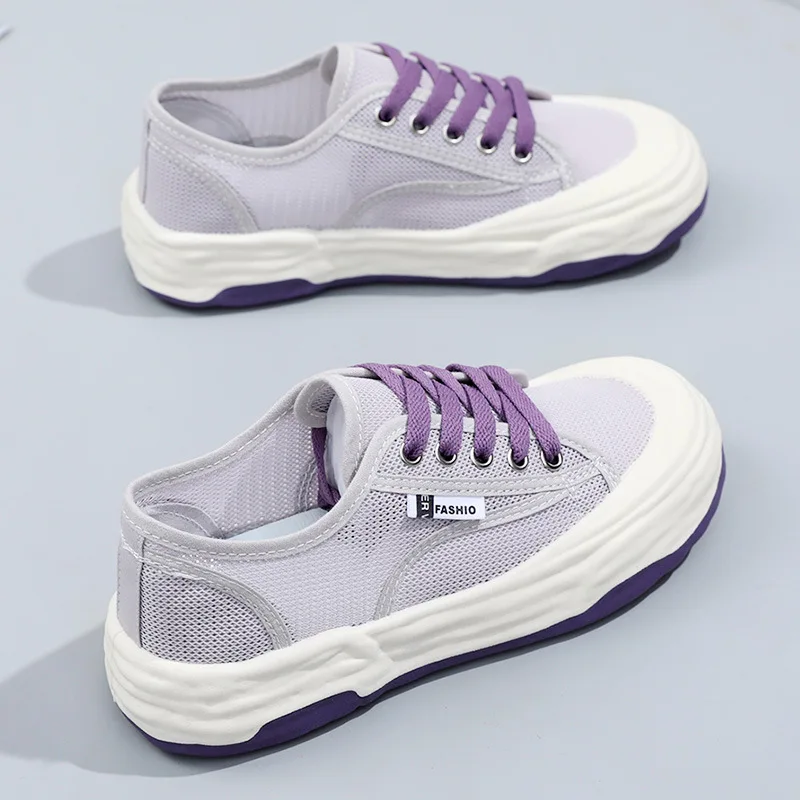 Woman Vulcanized Sneakers Canvas Shoes for Women Summer Thin New Breathable Sneakers Women Casual Sports Shoes
