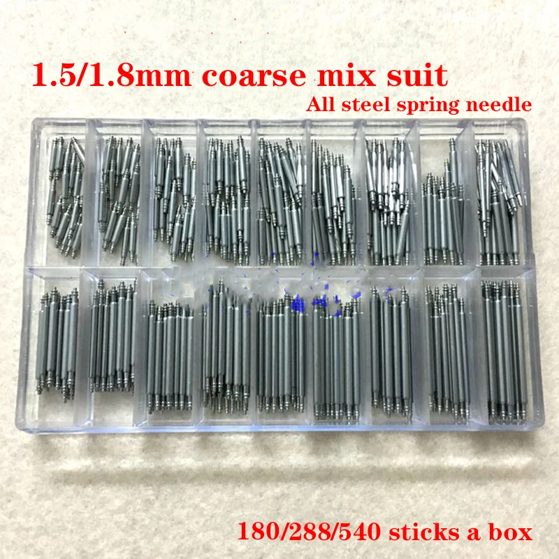 Oreja de reloj 1,5 1,8, conjunto de mezcla gruesa, eje de conexión, aguja de resorte, accesorios de reparación de columna de reloj