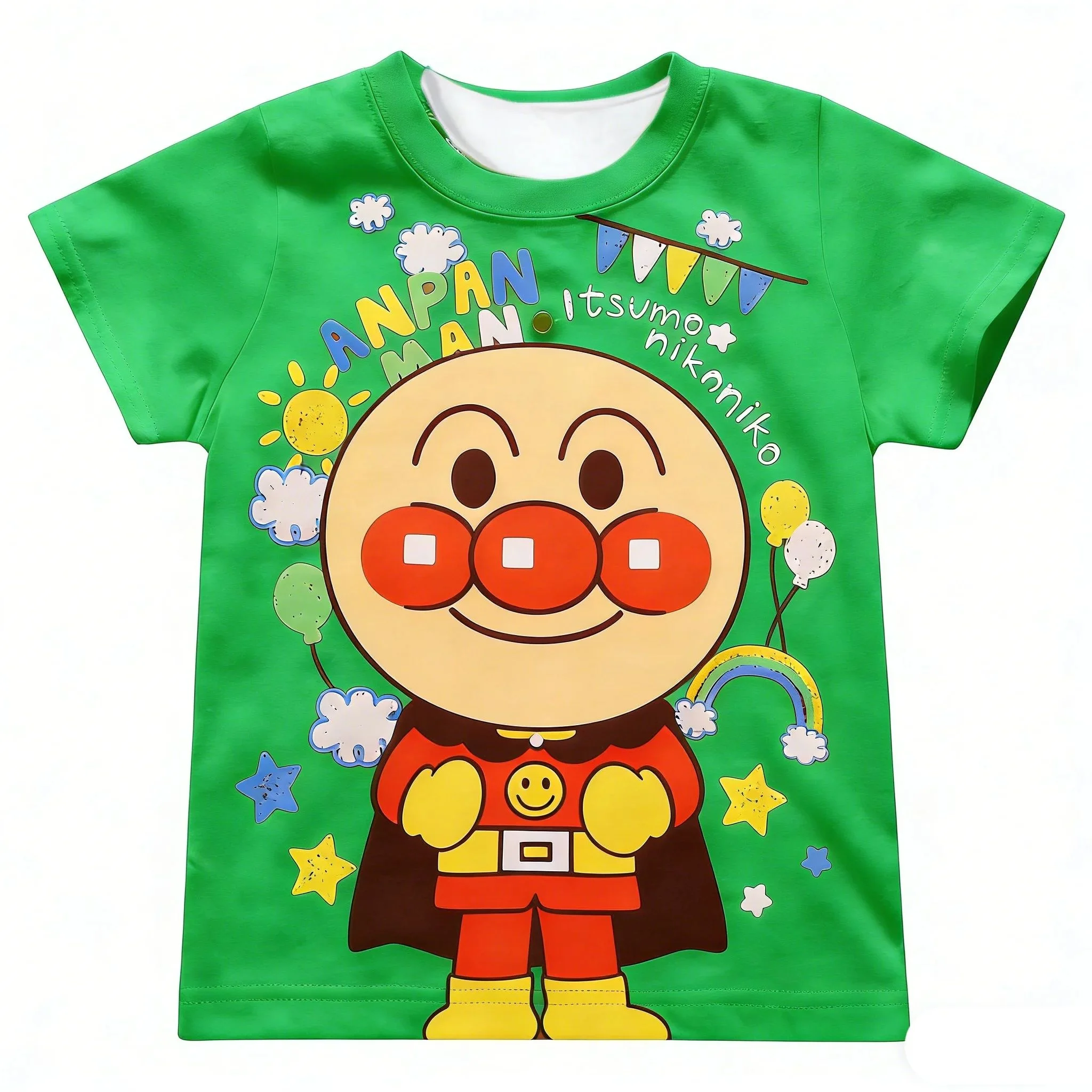 Kinder-Anpanman-Baikinman-Anime-T-Shirt, Herren-T-Shirt, Damen-T-Shirt, Oberteil für Jungen, Kinder, Eltern-Kind-Set, schnelltrocknend, kurzärmelig, Kinder-T-Shirt. – Detail 18