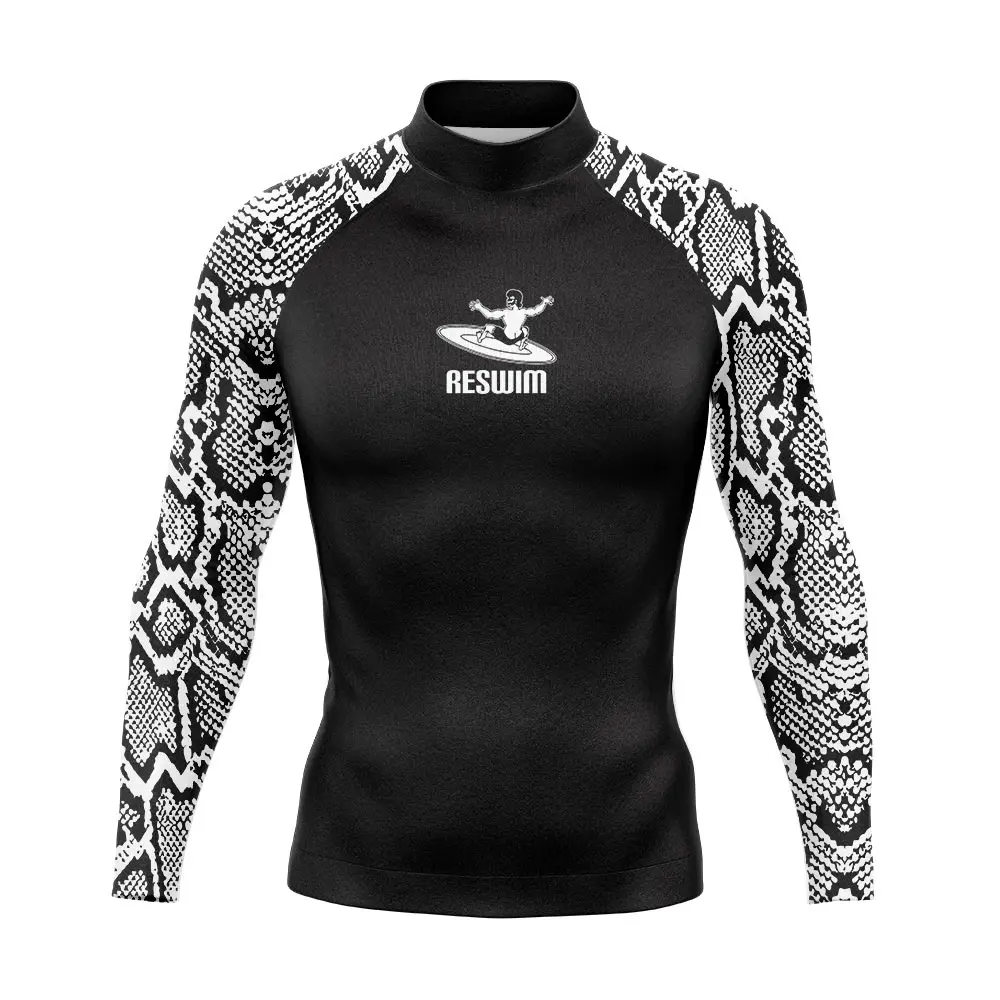 

Men's Swimwear Long Sleeve Surfing Suit Swimming T-shirts Swimsuit Beach UV Protection Rash Guards Diving Surf Clothes Rashguard