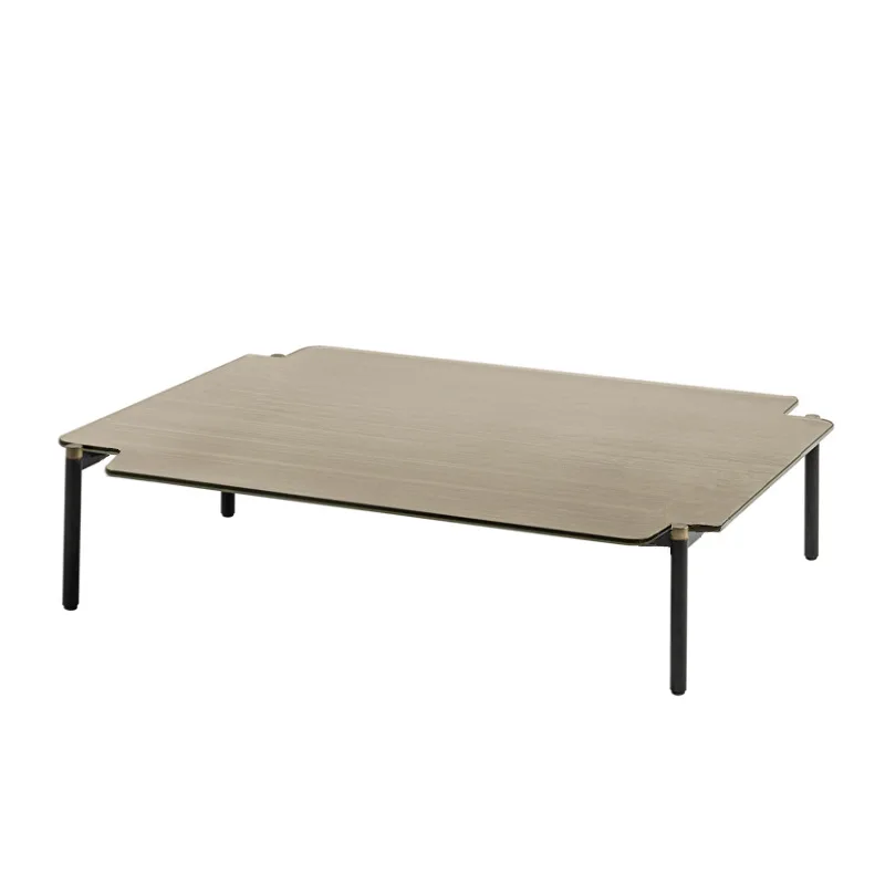 Glass metal coffee table Italian style