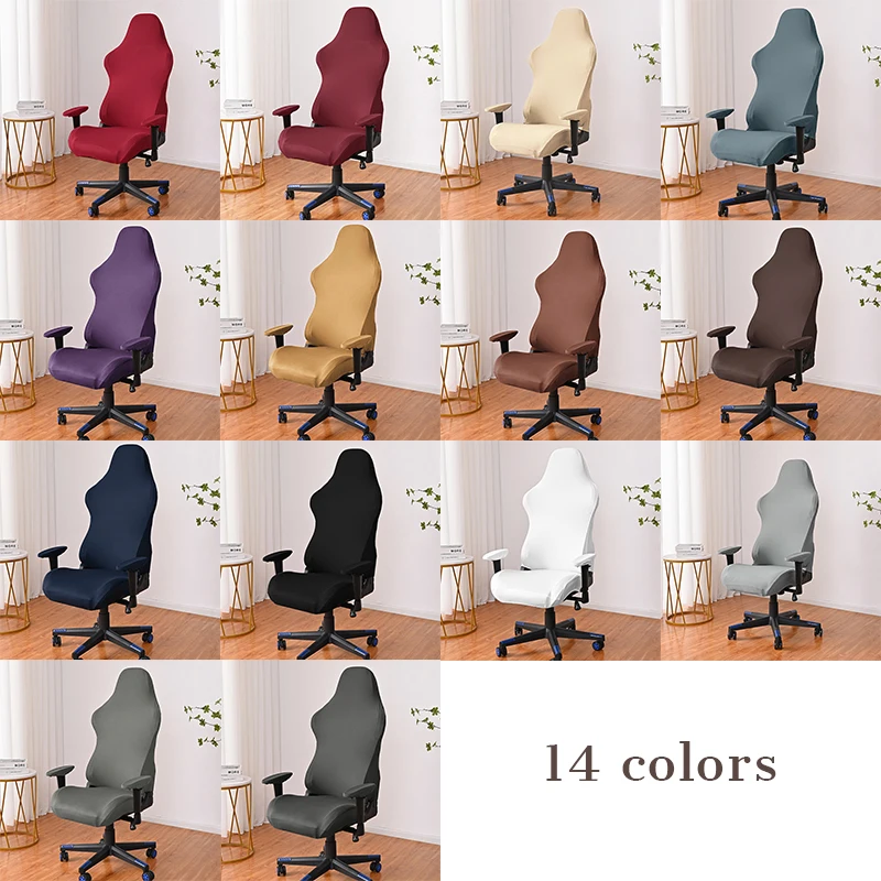 4Pcs Gaming Chair Covers with Armrest Spandex Splicover Office Seat Cover for Computer Armchair Protector Cadeira Gamer New