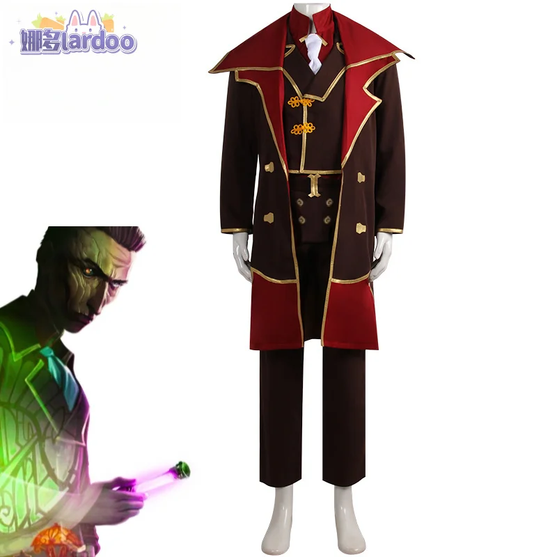 

Game LOL Silco Cosplay Costume Arcane Jinx Father Outfits Halloween Carnival Suit Custom Made Costume Lardoo