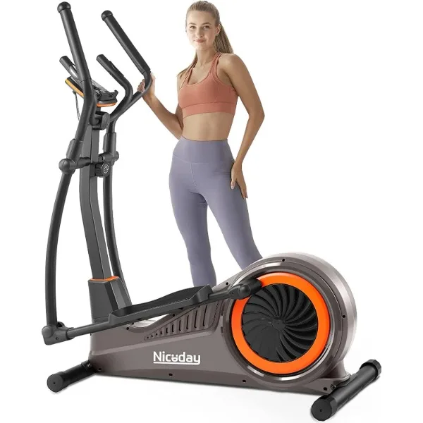 Macchina ellittica Niceday, macchina per esercizi ellittici per la casa con sistema di guida magnetico ipersilenzioso, Trainer ellittico