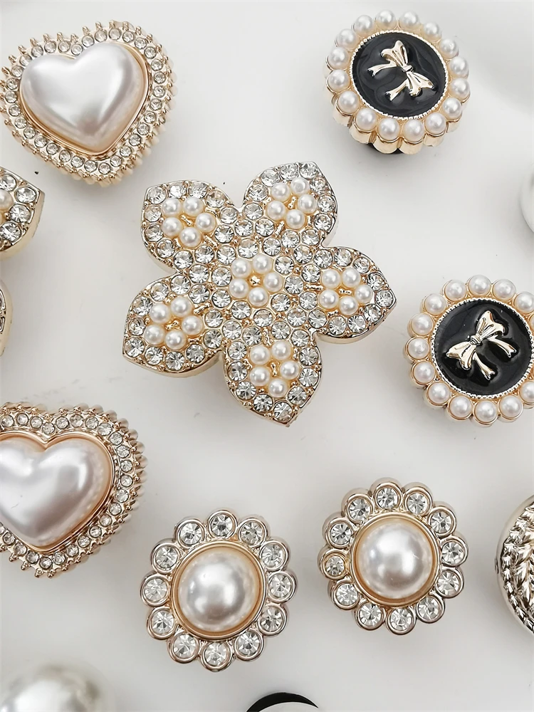 16PCS Luxury Beads Shoe Charms ABS Bling Buckles Decoration DIY Rhinestone Jewelry Clog Pins Accessories Fit Women Sandals Gifts image 5