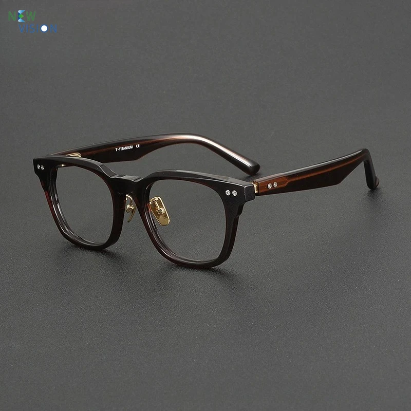 

Новые женские очки высокого качества из ацетата в стиле ретро, большая коробка для лица, модная оправа для очков, мужские очки для чтения при близорукости, очки по рецепту