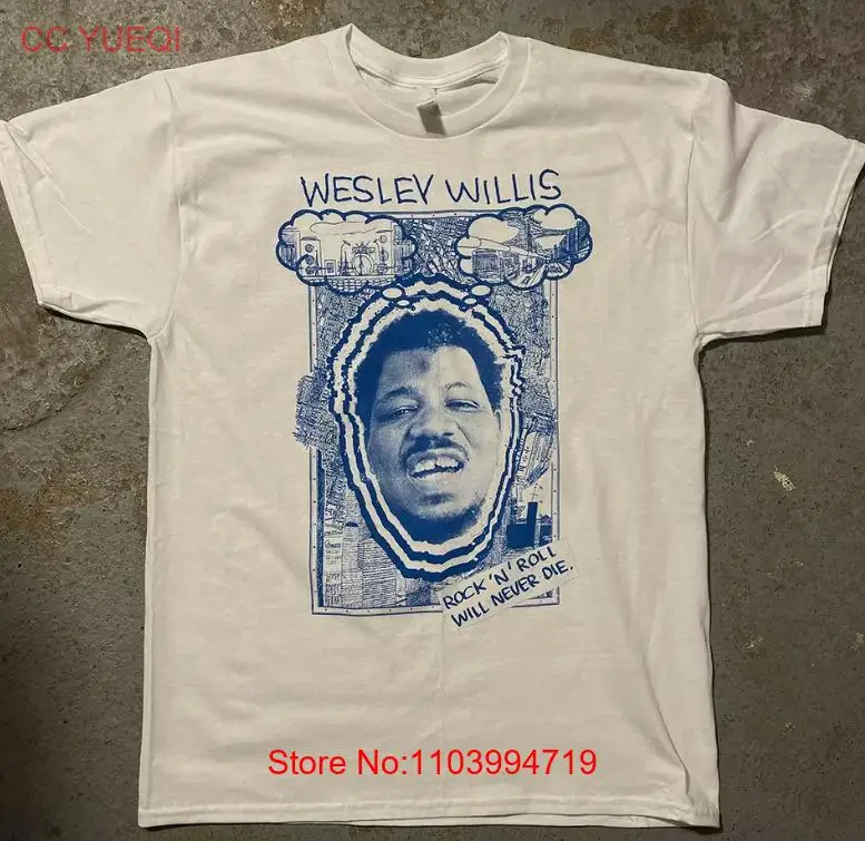 Koszulka Wesley Willis Klasyczna biała koszulka unisex S-5XL z krótkim rękawem