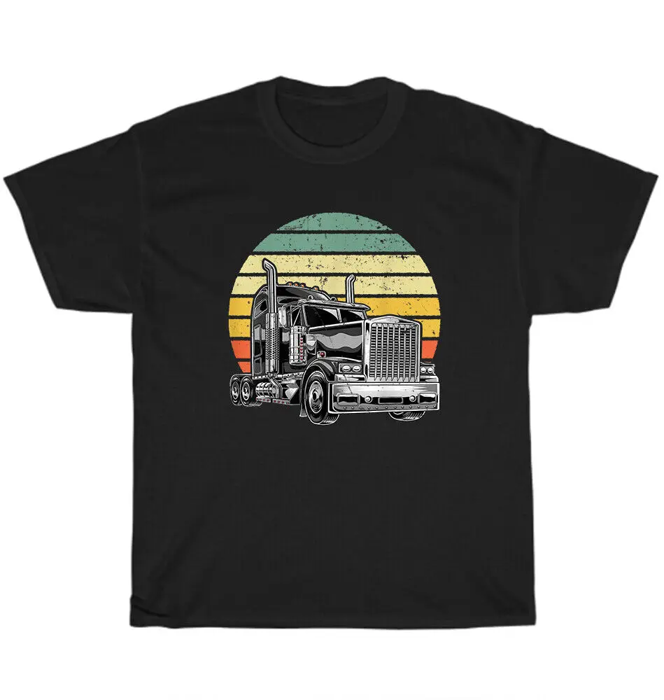 Retro Vintage Trucker Semi-Trailer Tractor Truck Driver T-Shirt Unisex Tee Gift