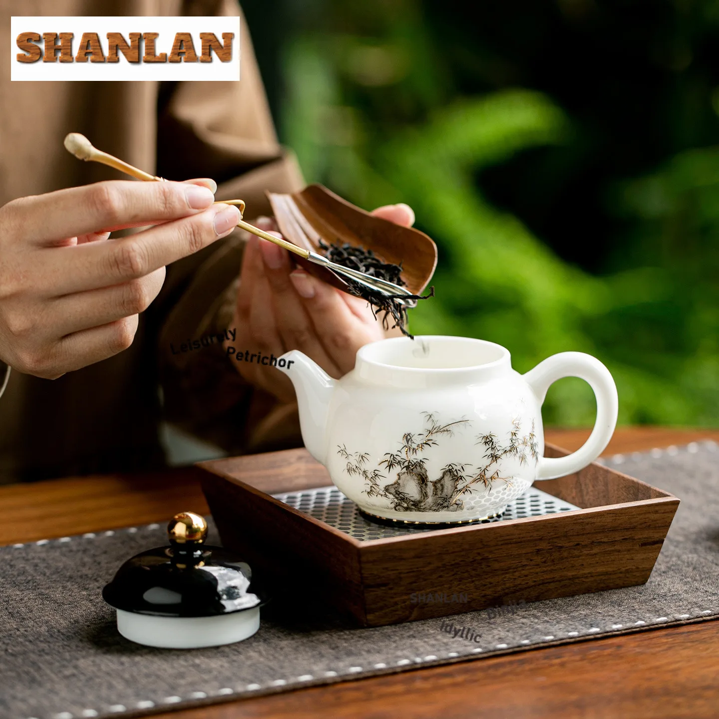 250 مللي Taihu حجر الخيزران اليشم الخزف إبريق الشاي اليابانية الشاي Infuser وعاء الشاي تمرغ غلاية مع مرشح Teaset لوازم الحلي #2