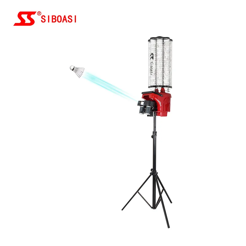 Siboasi S2025 Auto Badminton Shooting Machine Shuttle Feeder for Training Field Equipment