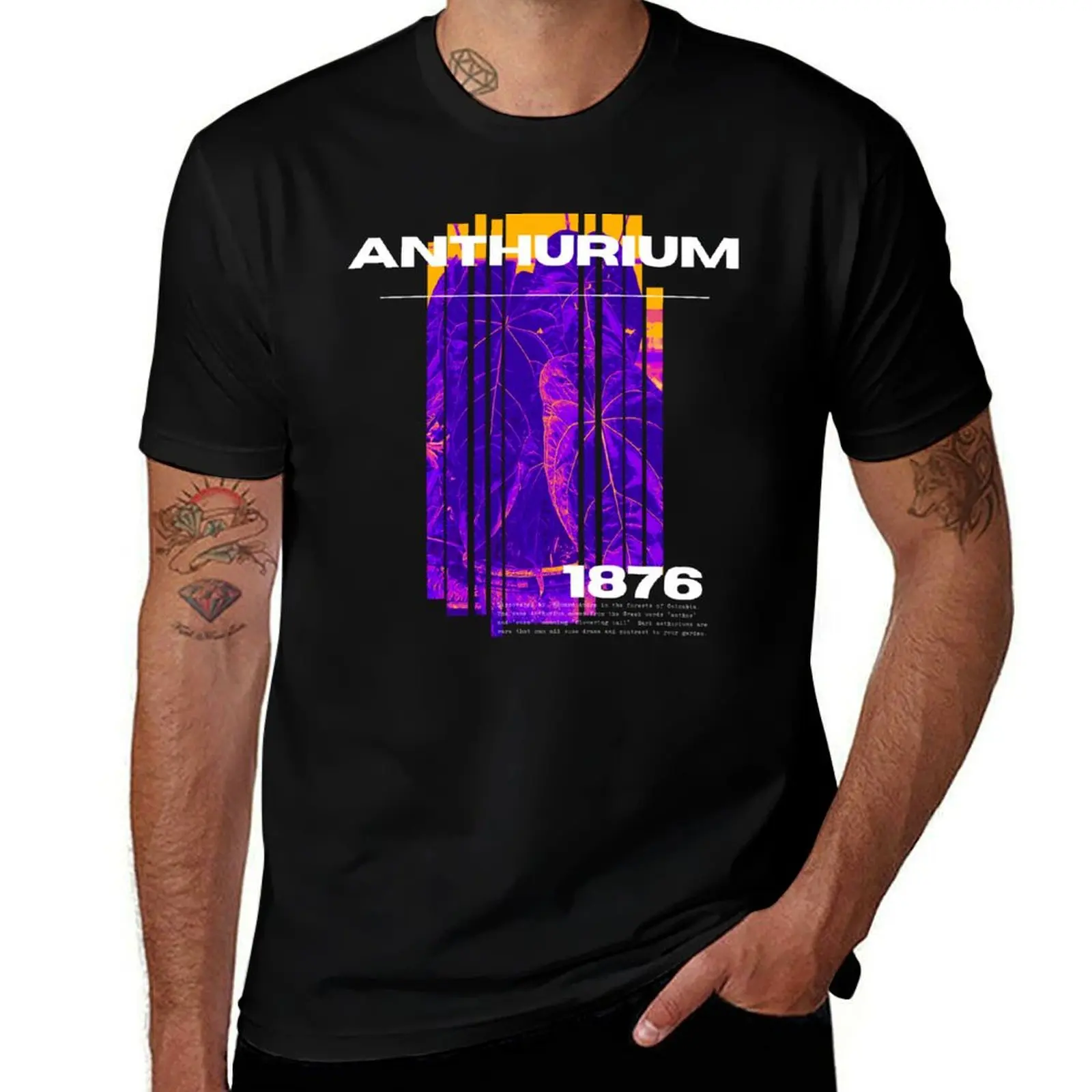 ANTHURIUM 1876 TSHIRT T-Shirt Anti-Perspiration Workout Top T-Shirt