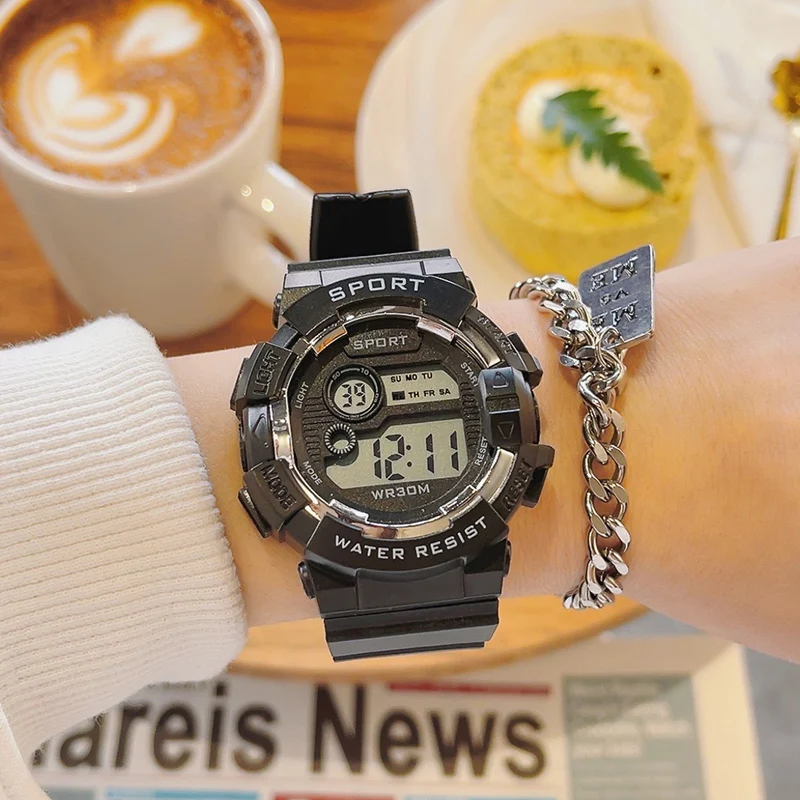 Kids Electronic Watches Set LED Display Life-Waterproof Multifunction Alarm Clock Sports Watch set For Boys And Girls Student