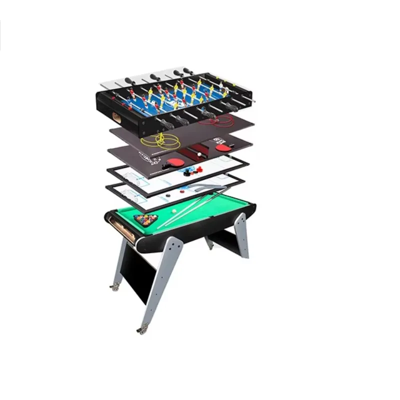

6 in 1 Soccer Table Tennies Pool Ball Ice Hockey Chess Ring Indoor Game Table Foosball Table