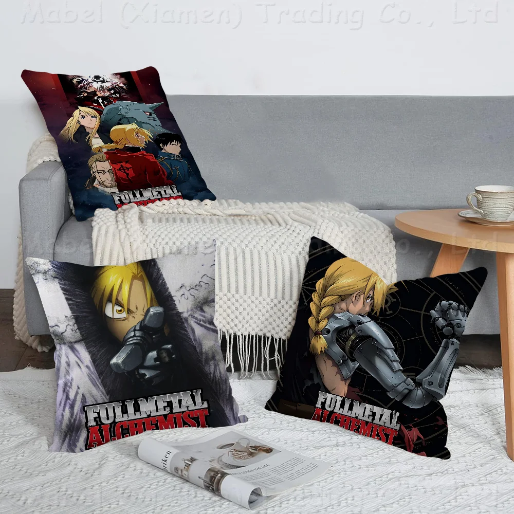 

Fullmetal Alchemist Anime Cushion Cover Pillow Cover Decor Pillowcase Printed Cushion Case For Couch