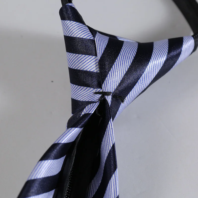 High end men's tie, business dress, zippered tie, groom's wedding celebration stripe, 8cm tie in stock