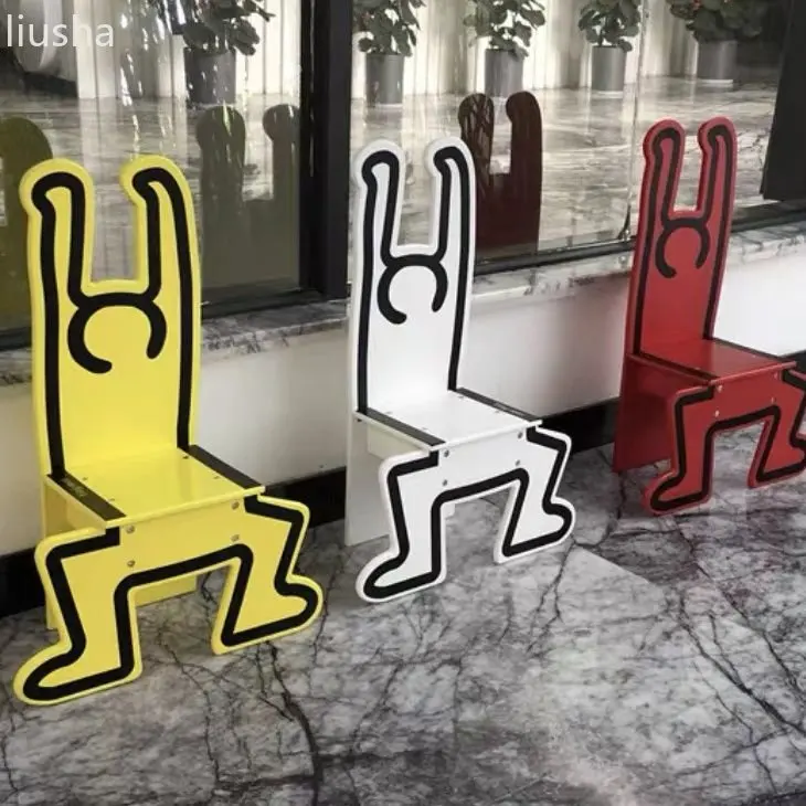 

Art fashion chair kids backrest chair decoration graffiti art chair shaped creative stool changan v7 alsvin car stickers