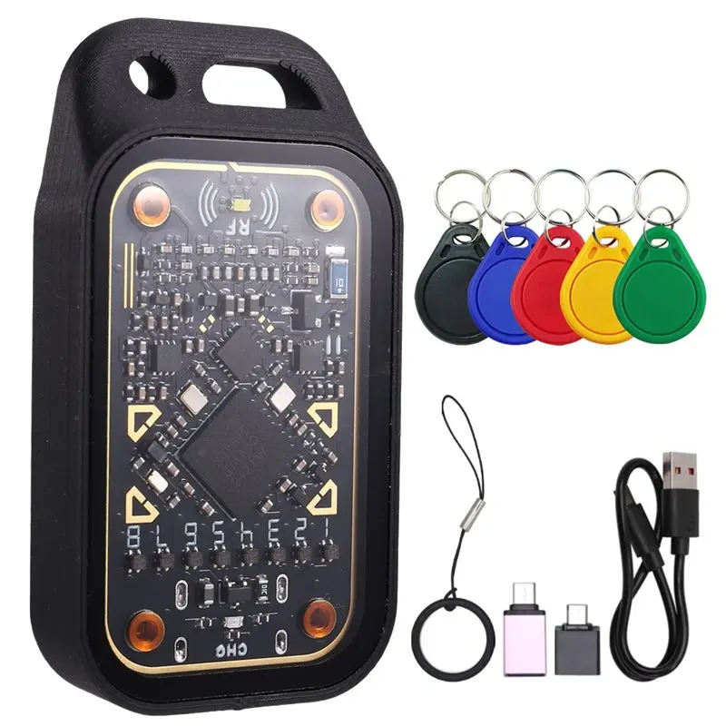 

FULL-Chameleon Ultra Plus RFID Считыватель смарт-чипов Эмулятор смарт-карт + 5XUID Брелок IC Сброс декодирования идентификационных карт + Автоматическое прокалывание