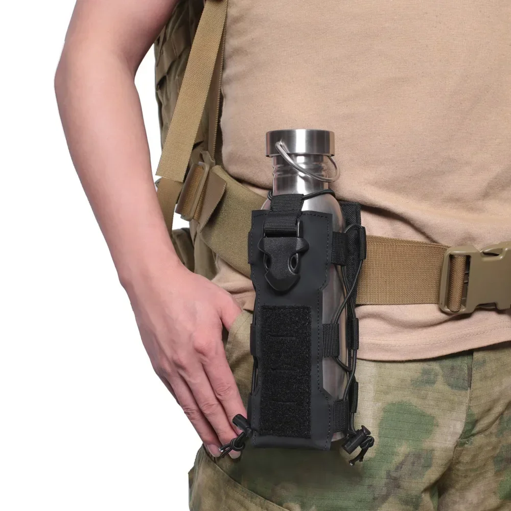 

Tactical Radio Pouch Water Bag Walkie Talkie Hunting Holder Pocket Molle Quick Release Buckle Elasitc Shock Cord Magazine Pouch