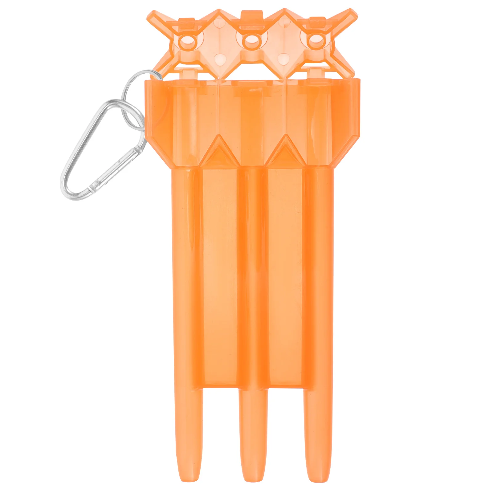 علبة قفل صندوق تخزين رمي السهام شديد التحمل مع مشبك مفتاح فتاحة الزجاجات وحاوية تنظيم رياضية برتقالية