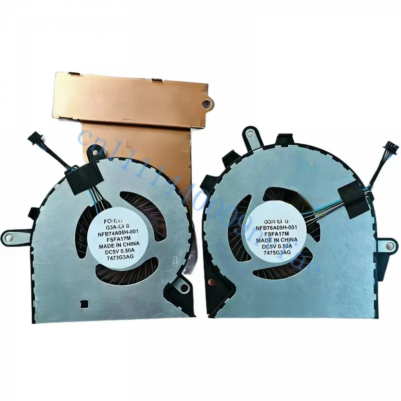 CPU+GPU Cooling Fan for HP 15-ce 15-ce002TX 15-ce006TX 15-ce007TX 15-ce008TX 15-ce509TX Series Laptop DC 5V 0.5A (4-Pin 4-Wire)