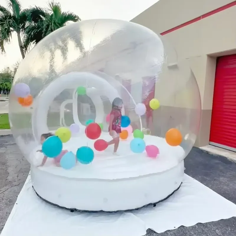 Transparent Inflatable Bubble House Trampoline With Balloon High Quality Outdoor Play Tent For Kids Adults Fun Jumping Castle