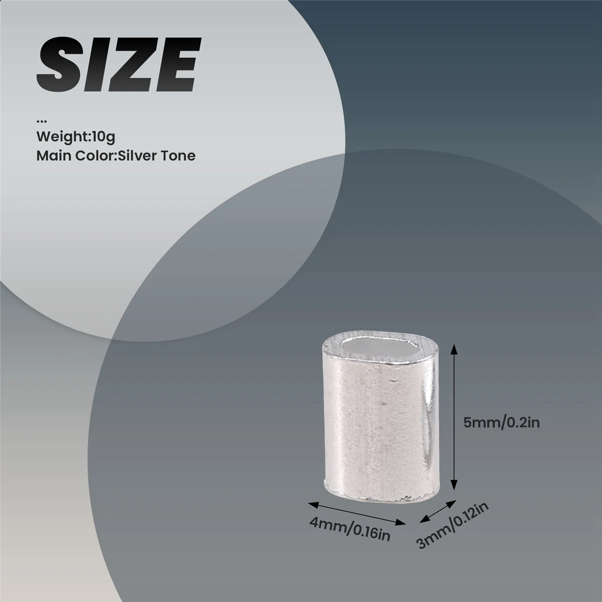 Nuevo 100 Uds. Manguitos de casquillos de aluminio de cuerda de alambre de acero de 1mm