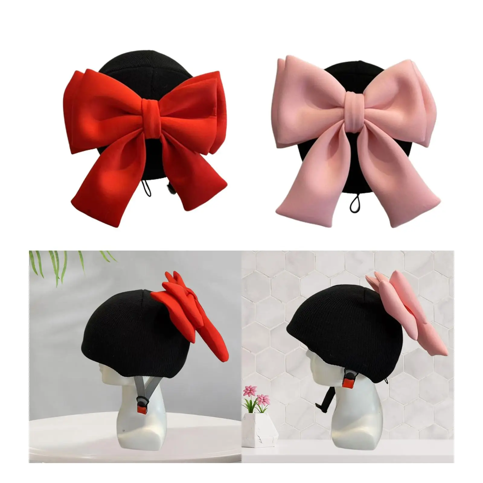 

Ski Helmet Cover Bowknot Fits All Helmet Hat Headgear Decorative Helmet Cover