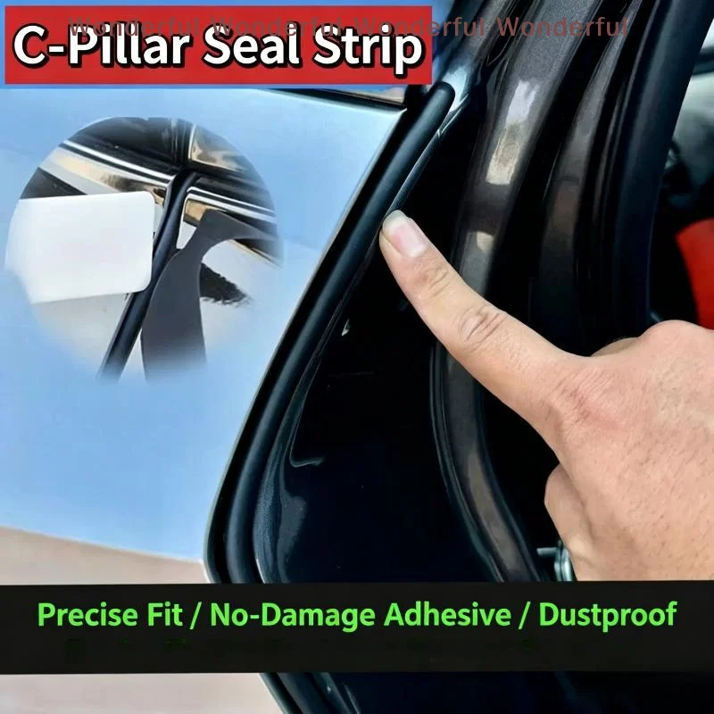 Universal Car Door Weatherstrip Rubber Seal Strip Sound Deadening C Pillar Protector for Auto DIY Upgrade