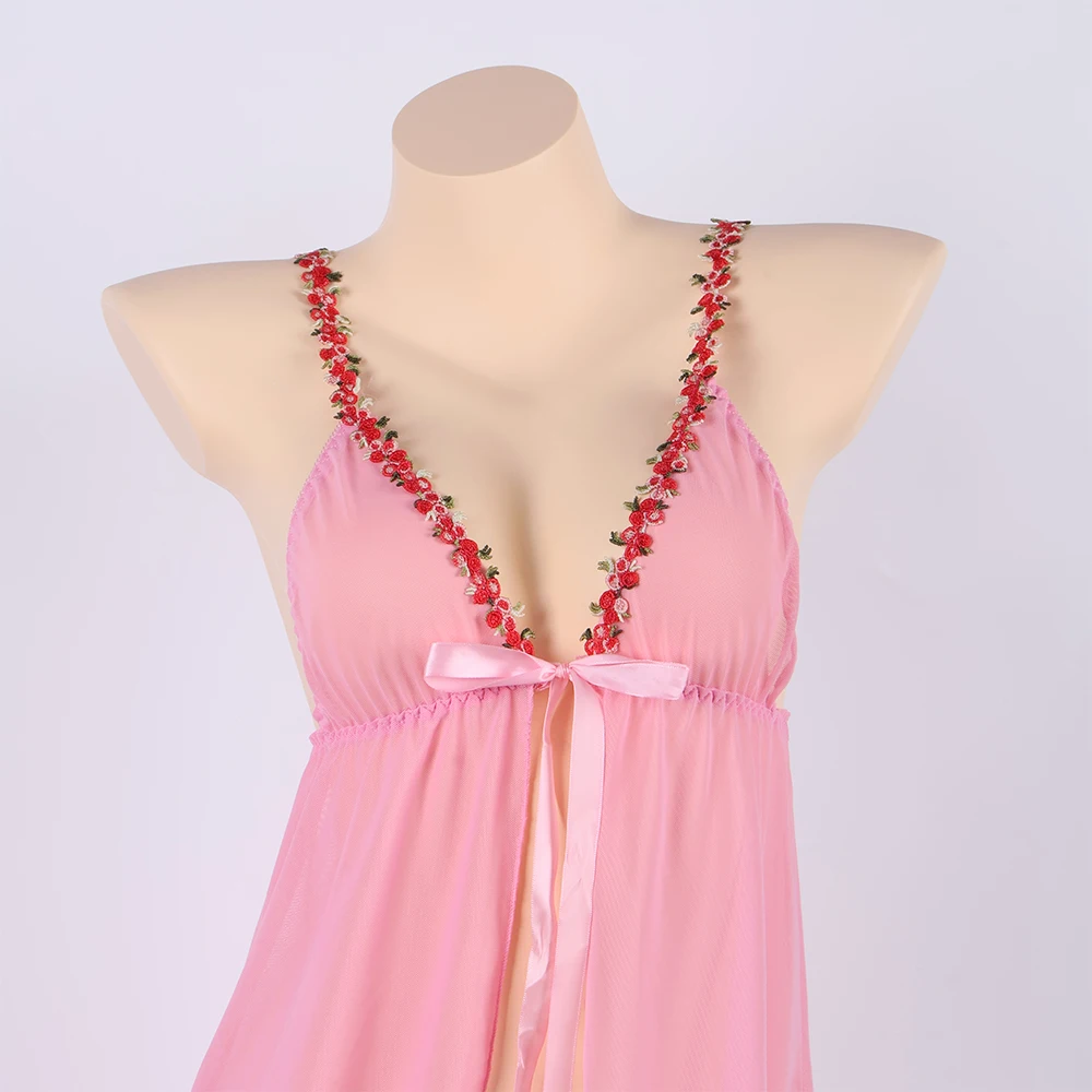 Sexy Lingerie Vrouwen Hanger Mesh Doorzichtige Split Pyjama Sexy Nachtkleding Lingerie Vrouwen Corset Sexy Nachtkleding Nachtjapon