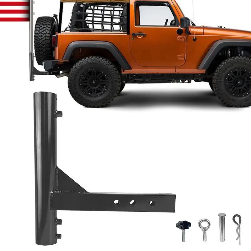 Universal Flagpole Light Bracket Tailgate Hinge Rv Pickup Truck Flagpole Holder Hanging Flagpole Base for Jeep Wrangler Jk Jl