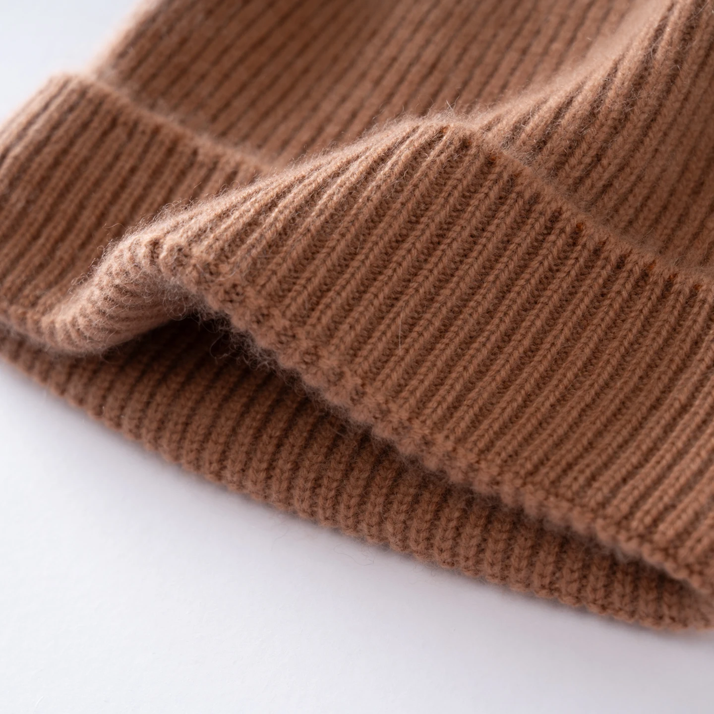 Hochwertige Kaschmir-Herbst-Winter-Baby-Mützen für Kinder, gerippte, umgeschlagene, gestrickte, weiche, warme, nahtlose Beanies für Jungen und Mädchen. – Detail 7