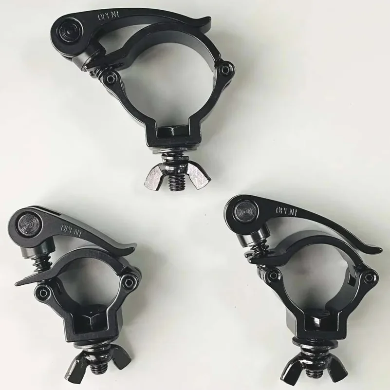 Mobile Stage Clamps For Lighting 35/40/50mm Aluminum Truss Clamp Hook Quick Release Coupler Clamp Accessory For DJ Audio DMX LED