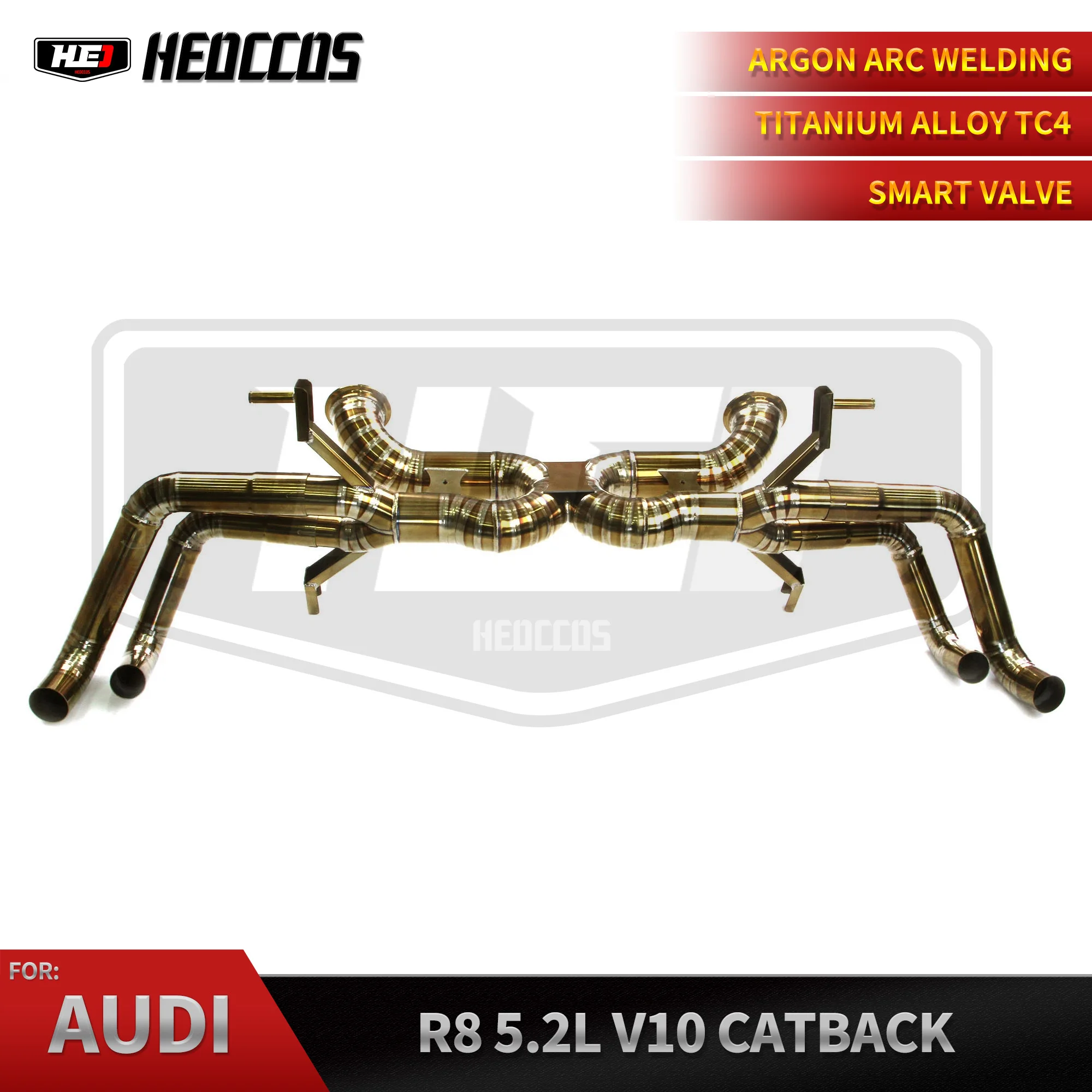 HEO Catback Pipe Exhaust System For AUDI R8 5.2L V10 catback With High-Temperature Resistant Materials Titanium Alloy