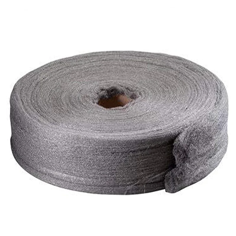 Rollo de lana de acero de grado 0000 A01F, 2 kg, para limpiar, eliminar óxido, pulir acabado de superficies de madera y metal