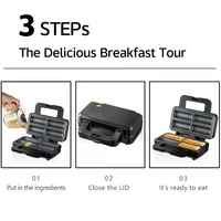 800W Sausage Roll Maker Household Multi Rolls Pies Desserts HotDog Bread Maker Non-Stick Breakfast Machine for Kids Party 5