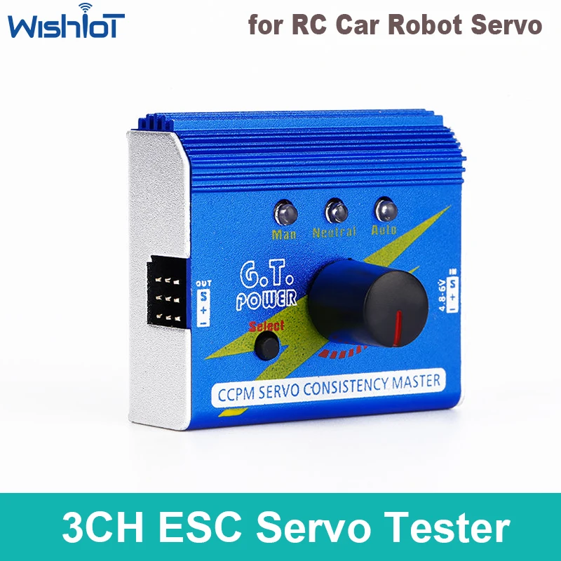 3CH ESC Servo Tester G.T. Power Consistency Speed Controller Checker Adjustment Steering Gear CCMP For RC Helicopter/Car Model