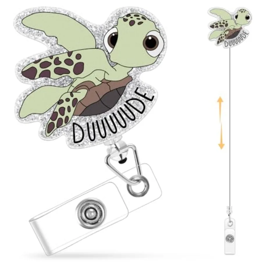 

Funny Turtle Badge Reel, Cute ID Badge Holder Retractable Clip, Pediatric Badge Reel, Nurse Nursing Badge Reels, Nursing Studen