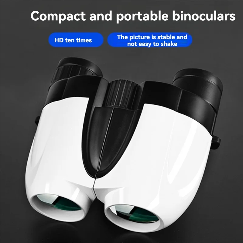 مناظير 10X25 مناظير مدمجة مقاومة للماء مع رؤية ليلية منخفضة الإضاءة للحفلات الرياضية في الهواء الطلق ومشاهدة الطيور