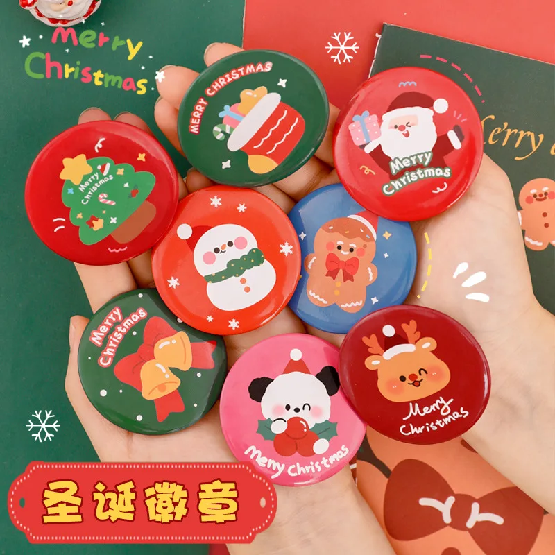 3pcs Cartoon Christmas Badge Children's Christmas Reward Badge Small Gift Cute Brooch Backpack Pins