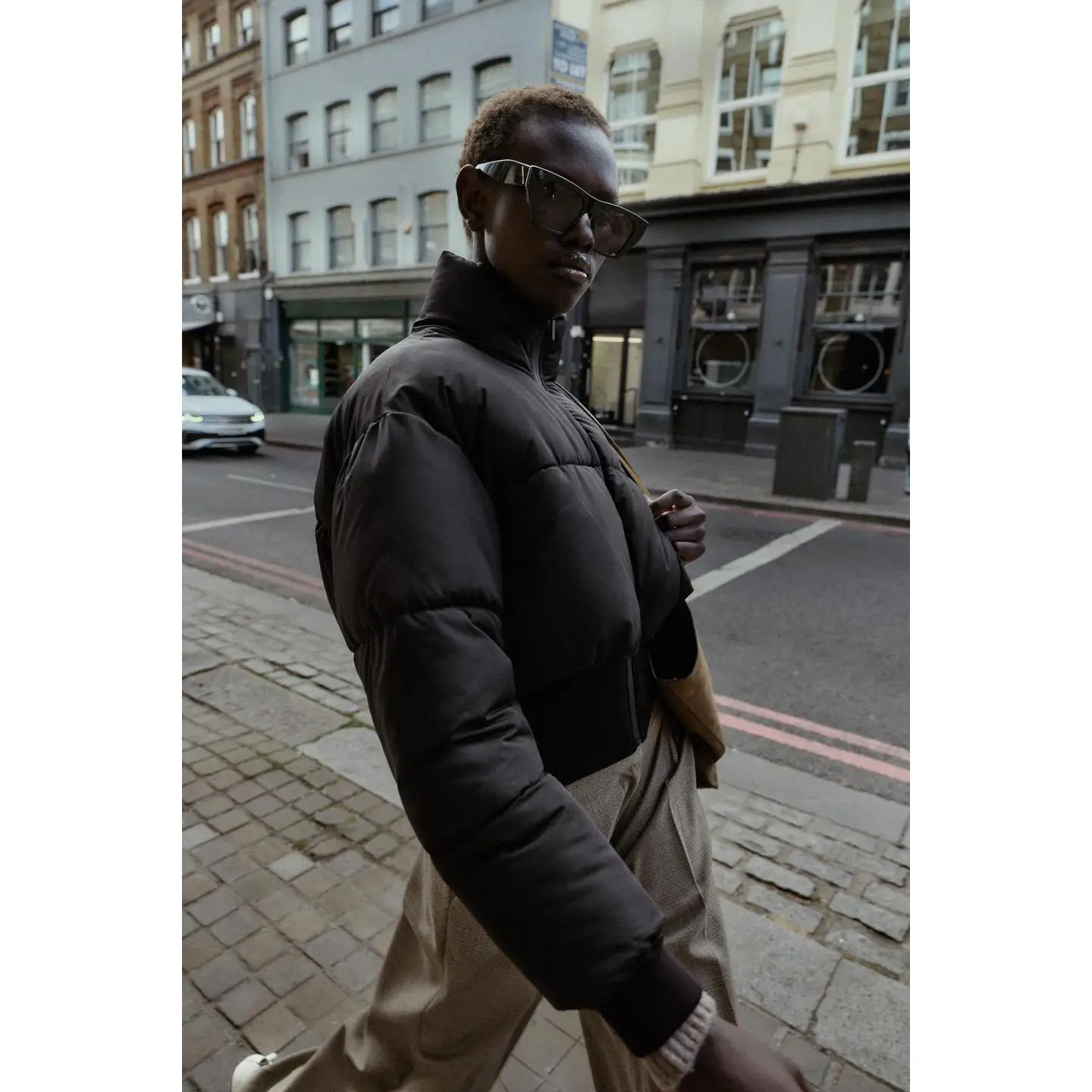 

Повседневная свободная длинная све с воротником-стойкой, хлопковая куртка в стиле пэчворк, уличный женский модный осенний ветер 2025