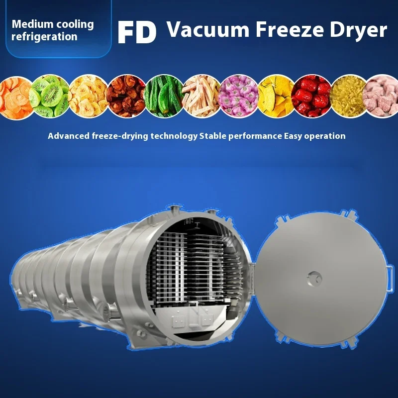 

Commercial Machine Production Line Pet Food Strawberry Tea Equipment Vacuum Freeze Dryer