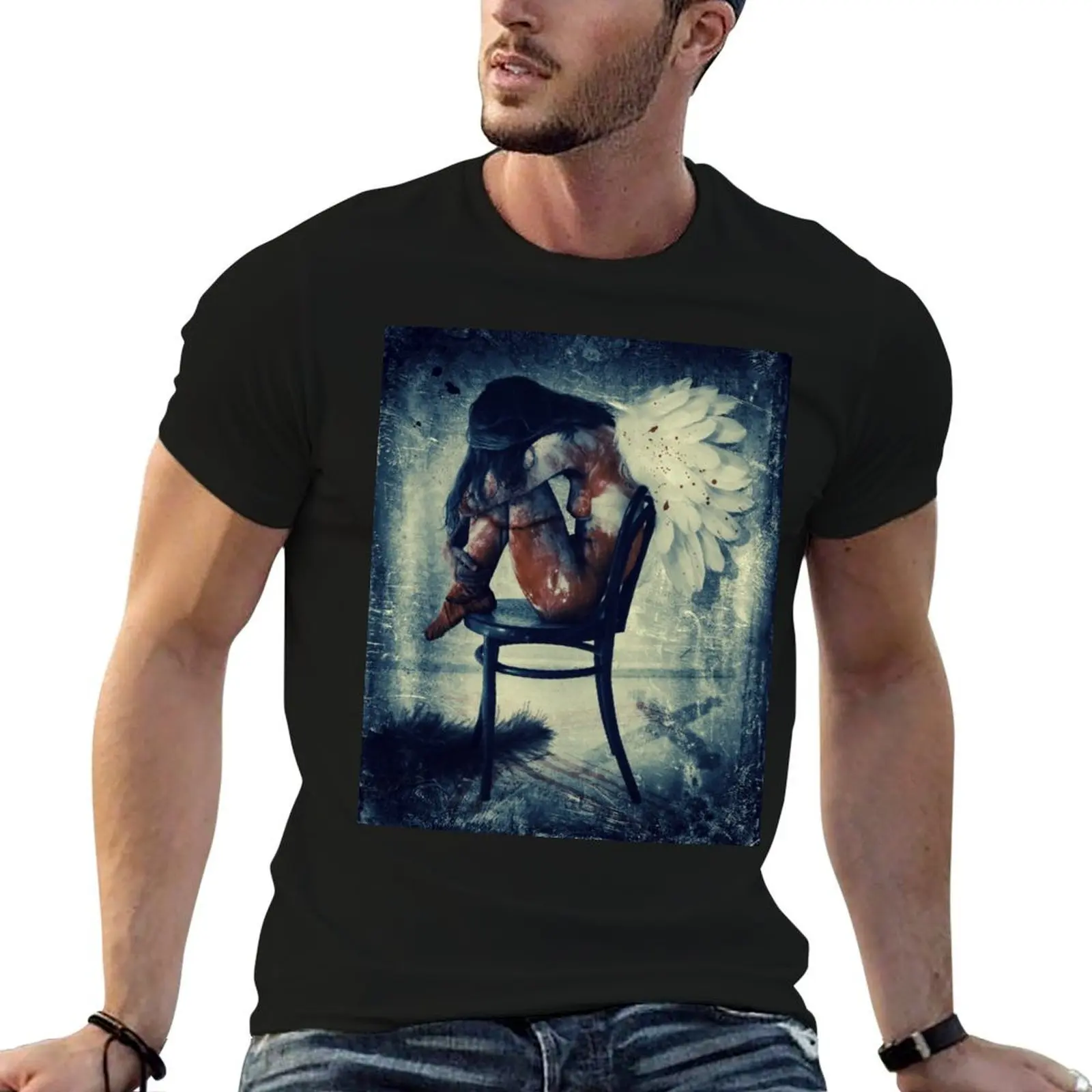 

fit anime summer for t for Blood shirts T-Shirt t man shirt man t slim shirts man angel