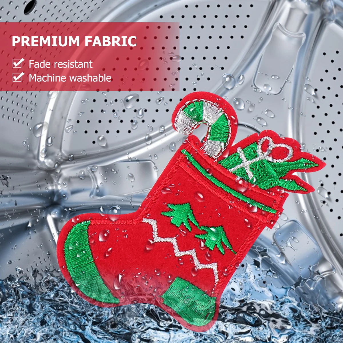 

12pcs Christmas Clothing Accessories Neatly Cut Fabric Lovely Design For Diy Iron On Patches Women Kids Bags Hats Decor Craft