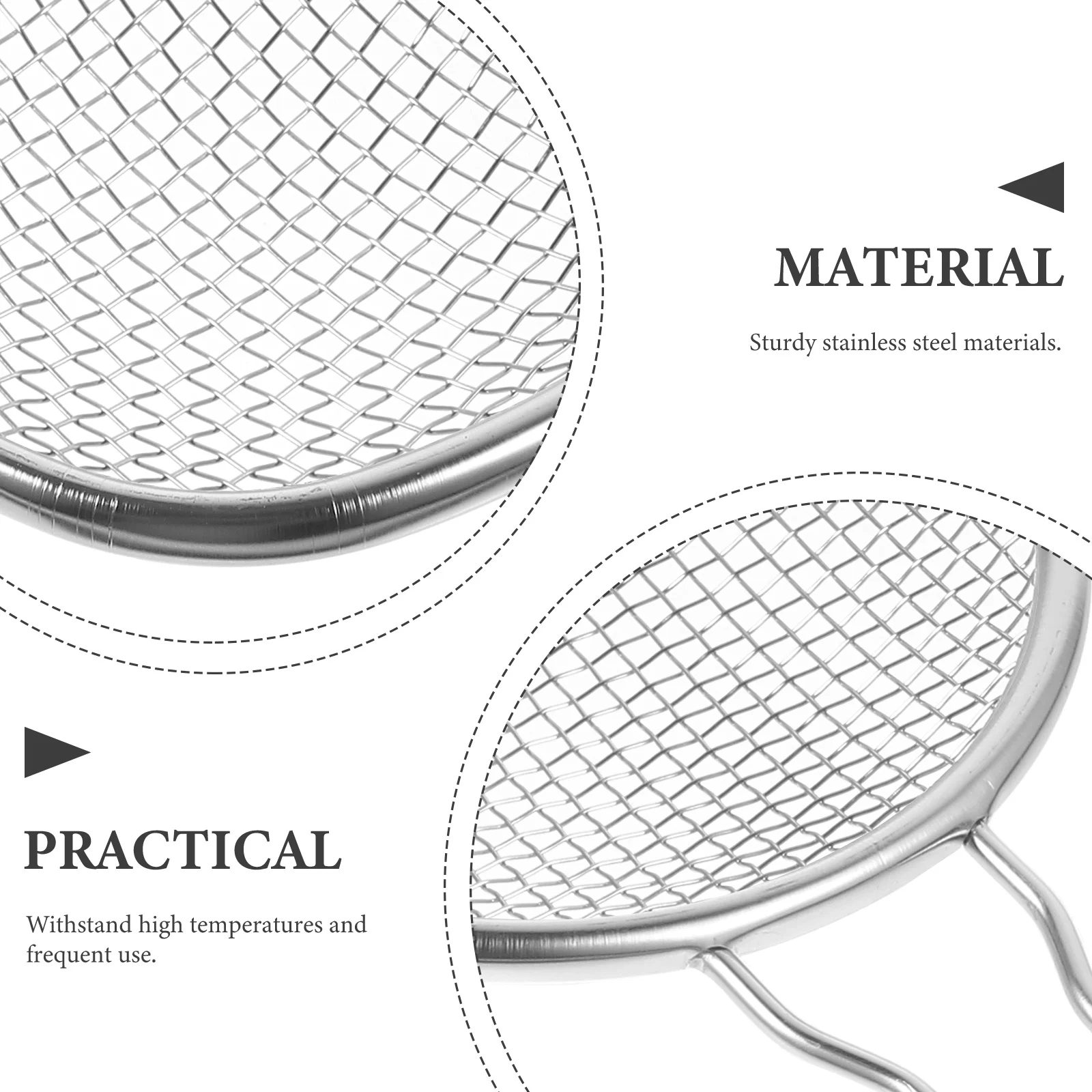 

Stainless Steel Fine Mesh Basket Strainer Colander Spoon Kitchen Frying Filter for Vegetables Chicken Food