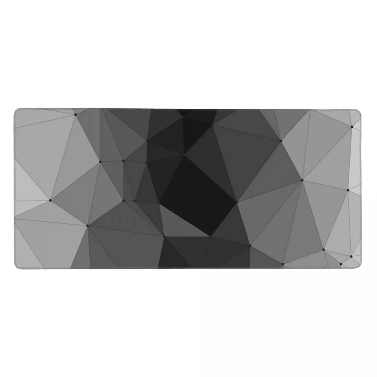Black White Gradient Polygon Mosaic Large Mouse Pad Computer Keyboard Mouse Mat Gamer PC Laptop Desk Mat Office Table Mats